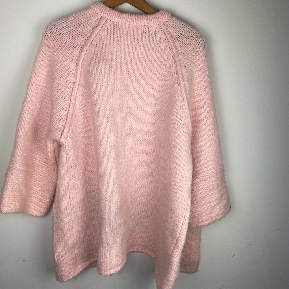 O.Z.O.C Baby Pink Heavy Knit Cardigan Sweater - Picture 5 of 7